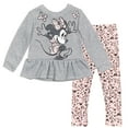thumbnail image 1 of Disney Minnie Mouse Toddler Girls Fleece Crossover Sweatshirt Leggings Set Pink 5T, 1 of 5