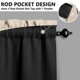 thumbnail image 3 of Modern Abstract Geometric Lines Boho Kitchen Curtains - Vintage Tier Cafe Curtains for Bathroom Living RV Rod Pocket Window Drapes 36 Inch 2 Panels Set 28"x36" Window Treatment Tiers, 3 of 4