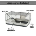 thumbnail image 2 of Ferplast Krolik Rabbit Cage | 39.4L x 23.6W x 19.7H Inches | Gray & Black, 2 of 6