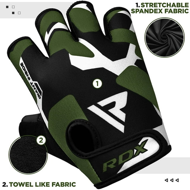 RDX Gym Weight Lifting Gloves Workout Fitness Bodybuilding Breathable Powerlifting Wrist Support Training Exercise