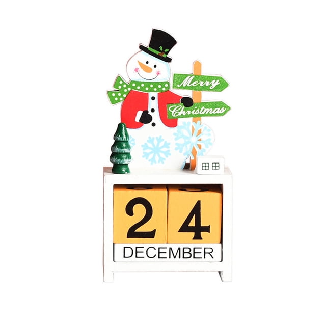 Calendario de Adviento de Madera Xihbxyly Decoración de Navidad