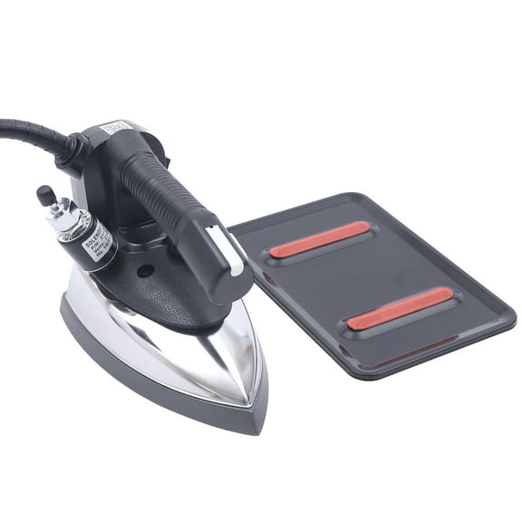 Industrial Steam Iron, 1000W Gravity Feed Steam Iron with 3L Large Water Capacity Tank 5 Gears Silver Black