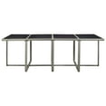 thumbnail image 5 of vidaXL 13 Piece Outdoor Dining Set with Cushions Poly Rattan Grey, 5 of 5