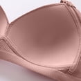 thumbnail image 4 of Ropa interior de sujetador de perspectiva calada cómoda de Color sólido para mujer sin llantas Fridja  nalpqowj34886, 4 of 5
