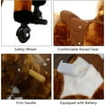 thumbnail image 4 of Kinbor Kids Ride on Rocking Plush Toy Walking Horse With Sound and Wheels, Brown, 4 of 8