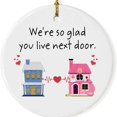 thumbnail image 4 of 2pcs Circular Ceramic Gift Pendant Craft Hanging Decoration Family Keepsake Round White Porcelain(Christma), 4 of 5
