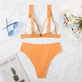 thumbnail image 7 of QLEICOM Womens Swimsuits Tummy Control Plus Size Swimsuit Coverup Sexy Bikini Solid Set Swimsuit Two Piece Filled Bra Swimwear Beachwear Orange XL, 7 of 7