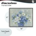 thumbnail image 4 of Stupell Industries Transitional Serene Blue And White Bouquet Black Framed Giclee Art, 14 x 11, by Sally Swatland, 4 of 8