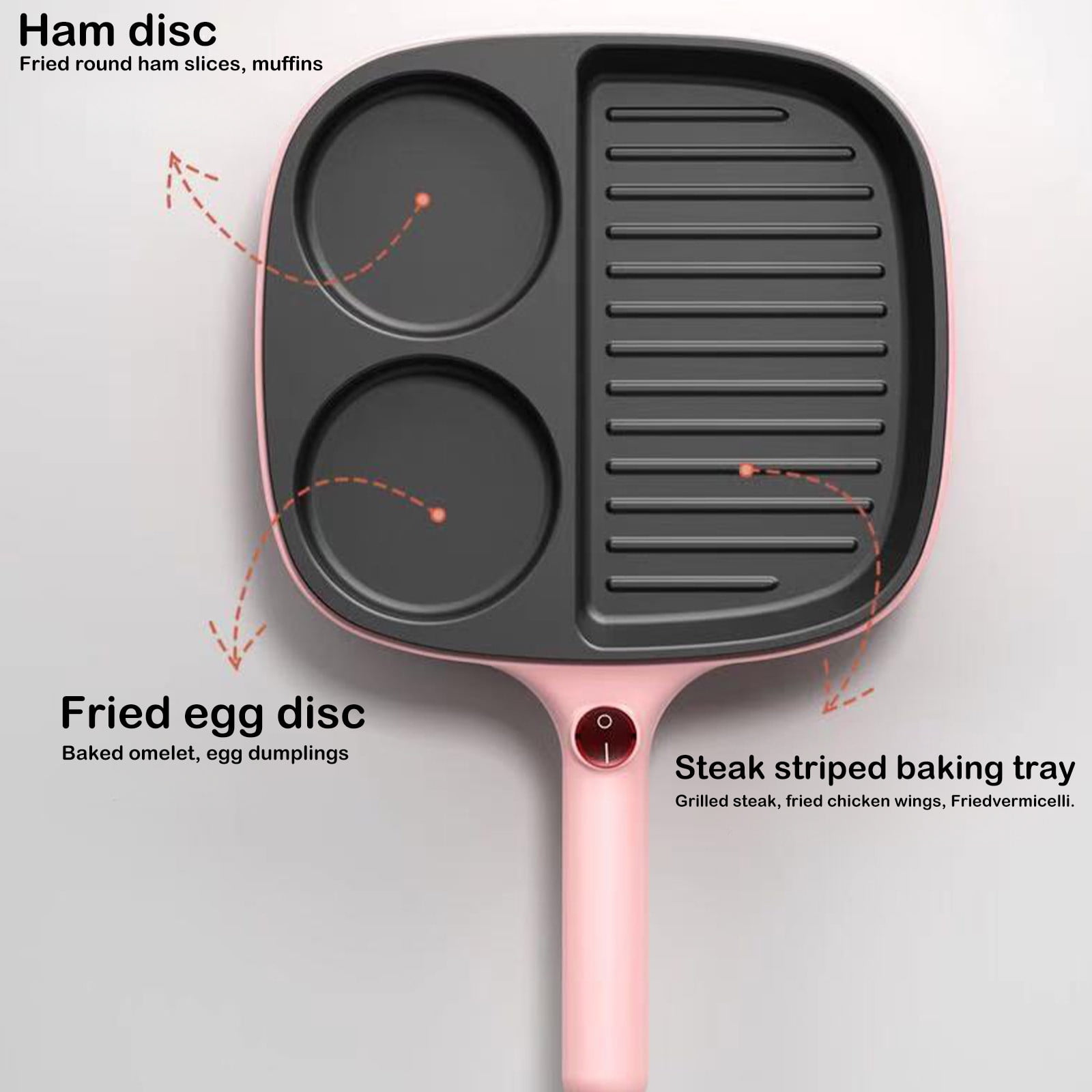 Clearance Sales karymi 3 in 1 Omelette Pan Household 110V Frying Pan Burgers Kitchen Dining Bar Small Kitchen Appliances Makers Makers 1 Breakfast Frying Pan Weekly Deal up to 90% off