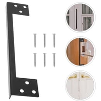 BESTYASH Door Lock Plate Cover Black Stainless Steel Door Security Covers 1 Set