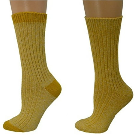Sierra Socks Women's Cotton Outdoor Boot Hiking Casual Socks 2 Pair Pack (Fits Shoe Size 6-9 Socks Size 9-11,