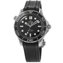 Omega Seamaster Diver 300M Automatic Black Dial Rubber Strap Men's Watch 210.32.42.20.01.003