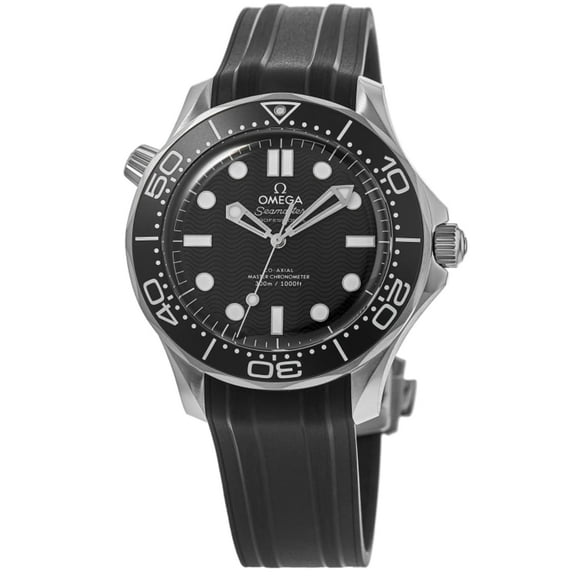 Omega Seamaster Diver 300M Automatic Black Dial Rubber Strap Men's Watch 210.32.42.20.01.003