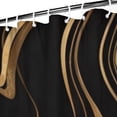 thumbnail image 3 of Black Gold Wave Marble Pattern Shower Curtain 72"x84" ,Bathroom Decorative Shower Curtains Set with 12 Hooks,Modern Waterproof Washable Shower Curtain, 3 of 6