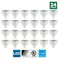 thumbnail image 1 of 24 Pack Sunlite MR16 LED Bulb, 12 Volt, Mini Quartz Reflector, 7 Watt, 4000K Cool White, 550 Lumens, 80 CRI, GU5.3 Base, 25,000 Hour Long Life, Dimmable, UL Listed, Energy Star , 50W Equal, Cool Touch, 1 of 6