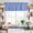 Blue, variant on Sage Green Striped Kitchen Curtain Valances for Windows Farmhouse Short Curtains, Modern Simple Farmhouse Beige Rod Pocket Valance Curtain for Bedroom Cafe Living Room 42"x12"