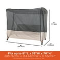 thumbnail image 2 of Modern Leisure Renaissance Patio Swing Cover, 81"L x 52"W x 70"H, Gray, 2 of 11