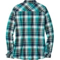 thumbnail image 3 of Legendary Whitetails Women's Cottage Escape Flannel Long Sleeve Plaid and Solid Color Clothes for Women, Fitted Button Down, 3 of 7