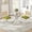 Round Table + Green Chairs, variant on 36" Round Dining Table Set for 4, Silver Stainless Steel Cross Legs, 4 Rattan Velvet Upholstered Chairs, Modern Kitchen for Breakfast Nook
