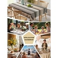 thumbnail image 5 of Brown Beige Stripes Tablecloth Rectangle Table Cloth 60x84 , Waterproof Tablecloth Outdoor Table Cloth, Geometric Painting Neutral Textured Washable Table Cover for Kitchen Dining Party, 5 of 8