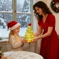 thumbnail image 6 of Yunuuuoa Ceramic Christmas Tree Night Light Plug in Electric Holiday Decor for Home Bedroom Desktop Tabletop Ornaments Warm White LED Decoration Gift, 6 of 7