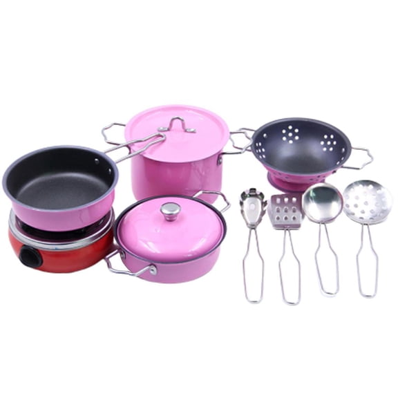 Juego de Imaginación Juguetes Cocina Utensilios de Cocina Set Rosa 11pcs Sunnimix Kids Pretend Play Kitchen Toy