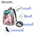 thumbnail image 5 of Xecao Island Vacation Guinea Pig for Canvas College Laptop Backpack, Durable Rucksack Travel Notebook Bag School Backpack Book Bag for Men Women, 5 of 8