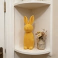thumbnail image 5 of SLYNSHome Flocked Bunny Easter Decorations Orange Pastel Rabbit Figurines for Easter Centerpieces Spring Home Tabletop Decor, 5 of 7