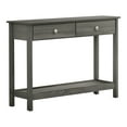 thumbnail image 3 of Aranda 2-Drawer and 1-Shelf Wood Rectangle Console Table, Gray, 3 of 6
