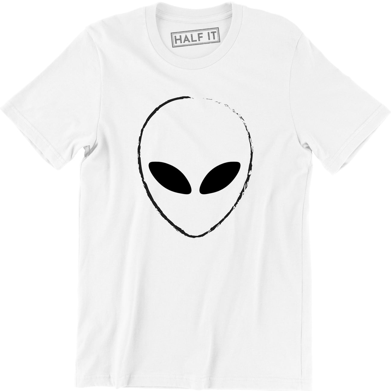 Alien Face - Funny Sci Fi Space Creature Horror Retro Men's T-Shirt -  