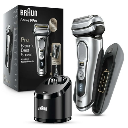 Braun Series 9 Pro 9477cc Electric Razor for Men with PowerCase and Clean Station