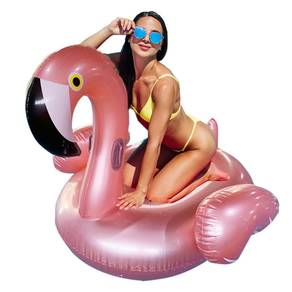 Dimple Giant Inflatable Luxurious Flamingo Pool Float Toy 60x60x34 inches, Fun Beach Floaties, Swim Party Toys, Pool Island