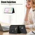 thumbnail image 3 of Phone Case for Samsung Galaxy Note 10 Plus Note10+ 5G Wallet Cover with Tempered Glass Screen Protector Wrist Crossbody Strap Lanyard Credit Card Holder Note10 + Notes 10+ Ten Not S10 10Plus Black, 3 of 7