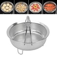 thumbnail image 1 of 304 Stainless Steel Steam Basket with Foldable Handle, Multifunctional Colander Insert for Electric Rice Cooker Pot, Made of Rustproof Material for Efficient Cooking, 1 of 7