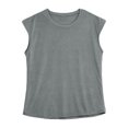 thumbnail image 3 of TiaoBug Men's Workout Tank Tops Sleeveless Cut Off Gym Shirts Athletic Running Beach Vest Dark Gray XL, 3 of 5