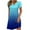 Blue, variant on Women Summer Dress Ruffle Petal V-Neck Sundress Short Sleeve Casual Dress Hot Pink S
