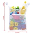 thumbnail image 3 of Organizador de juguetes de baño Bolsa de malla para guardar juguetes de baño con 2 ventosas, 3 of 11
