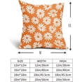 thumbnail image 2 of Orange Pillow Covers 20X20 Inch White Floral Daisy Geometry Decorative Couch Pillow Cases Spring Summer Flower Throw Pillows Set of 2 Farmhouse Home Decor for Room Porch Patio Couch Outdoor, 2 of 6