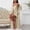 X-159Beige, variant on YMNXA Women's Pajama Set Long Sleeve Solid Color Robe And Suspenders Nightdress Fashion Soft Loungewear For Daily Wear Beige L