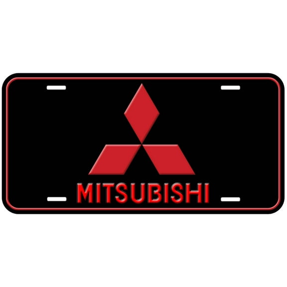 Mitsubishi Black Novelty Car Auto License Plate