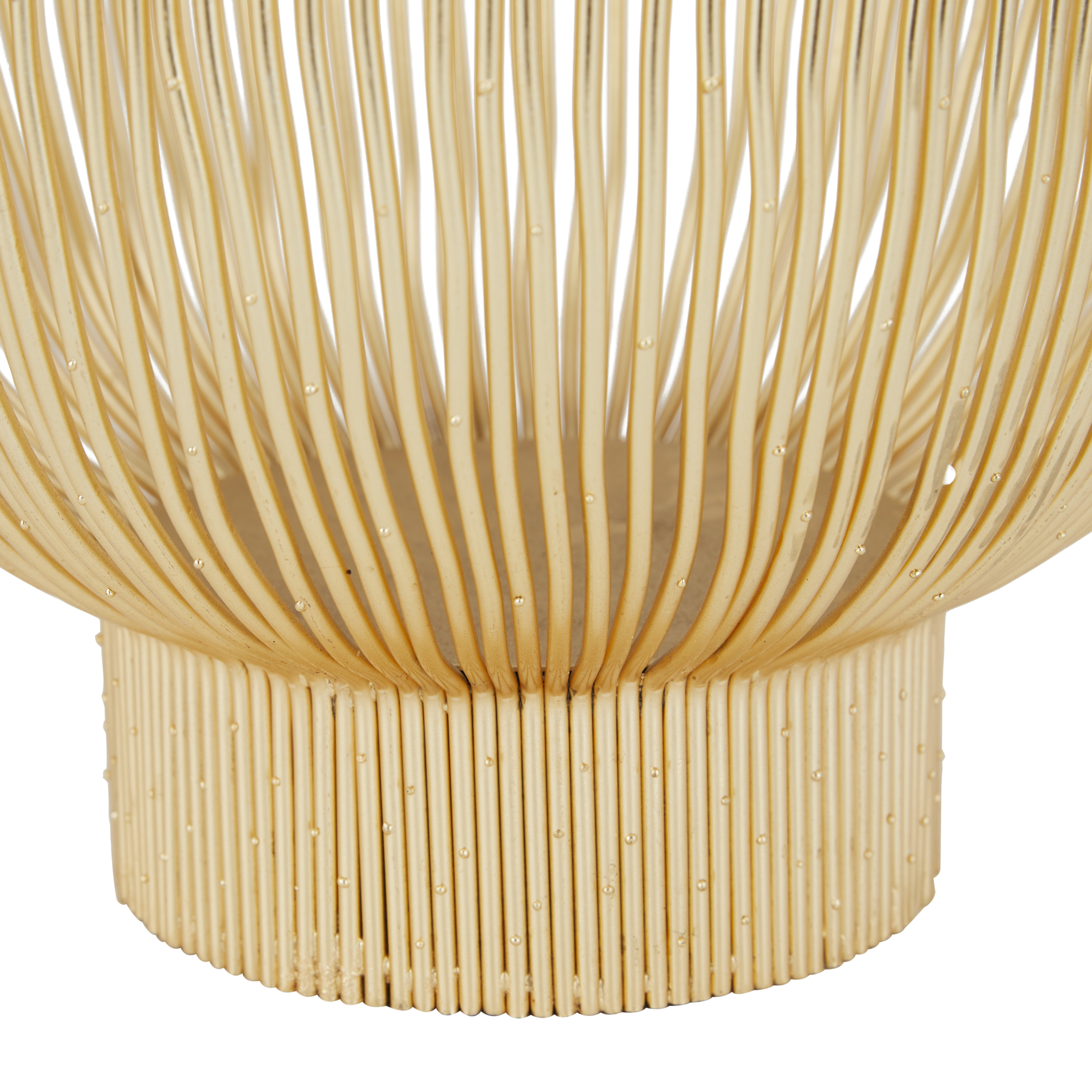 DecMode 11", 10"H Round Gold Metal Decorative Bowl, Set of 2