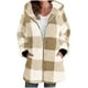 thumbnail image 3 of Tops de verano,Abrigo de lana sintética para mujer, chaqueta de invierno de manga larga con cremallera, prenda exterior de poliéster para uso informal, sopatenor, 3 of 8