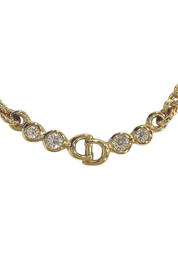 Pre-Owned Christian Dior necklace, accessory. Total weight 11.4g, 43.5cm, alloy with...