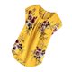 thumbnail image 2 of Qarigey Camiseta de mujer Camiseta plisada estampada Top Cuello Blusa de manga corta Prendas para la parte del cuerpo Amarillo L Qarigey AP003086-13, 2 of 6
