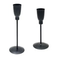 thumbnail image 4 of Candelabro de pilar Macarena 2x de hierro para velas cónicas Negro, 4 of 8