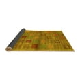 thumbnail image 2 of Ahgly Company Indoor Round Abstract Yellow Contemporary Area Rugs, 8' Round, 2 of 4