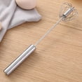 thumbnail image 6 of Stainless Steel Semi-automatic Eggbeater Hand-pressed Eggbeater Rotary Eggbeater Baked Egg Mixer, 6 of 11