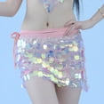 thumbnail image 2 of QHFBli Sequin Skirt Sparkly Mardi Gras Belly Dance Mini Skirts for Women, 2 of 3