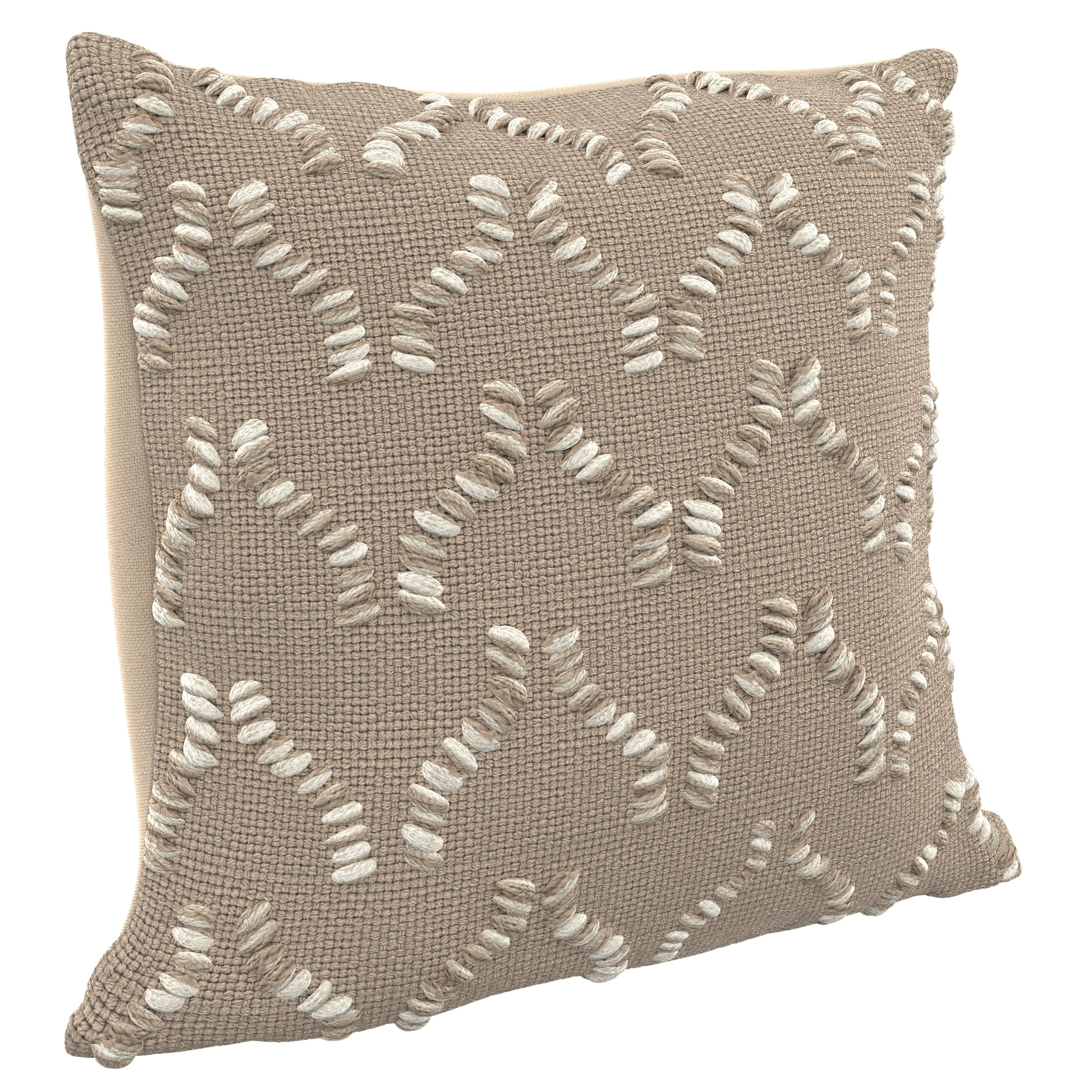 HOMETRENDS 20" x 20" Hummus Outdoor Eco Toss Cushion, Removable Cover