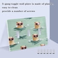 thumbnail image 4 of Haosy Light Switch Cover Plate 2 Gang Electrical Outlet Covers Otter with Sunglasses Swimming Decorate Wall Plate 4.56”x4.48”, 4 of 8